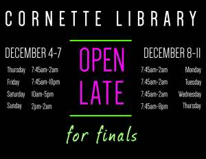 Finals hours FALL 2014